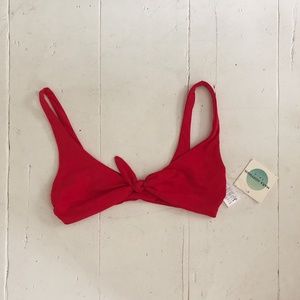 Mara Hoffman Rio Bikini Top, NWT, Red